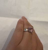 Wunderschöner Weissgoldring mit einem pinken Turmalin Gr.13