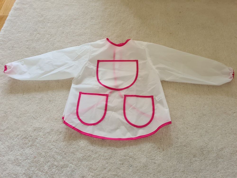 Malschürze Für Kinder Mit Langen Ärmeln & 6 Pinseln – Wasserdicht, 3 Taschen, Für Malen & Basteln