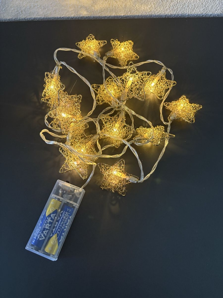 Ghirlande e barre luminose: Goldene Stern Lichterkette – Usato da Ettiswil venduto da joe_69vb 1