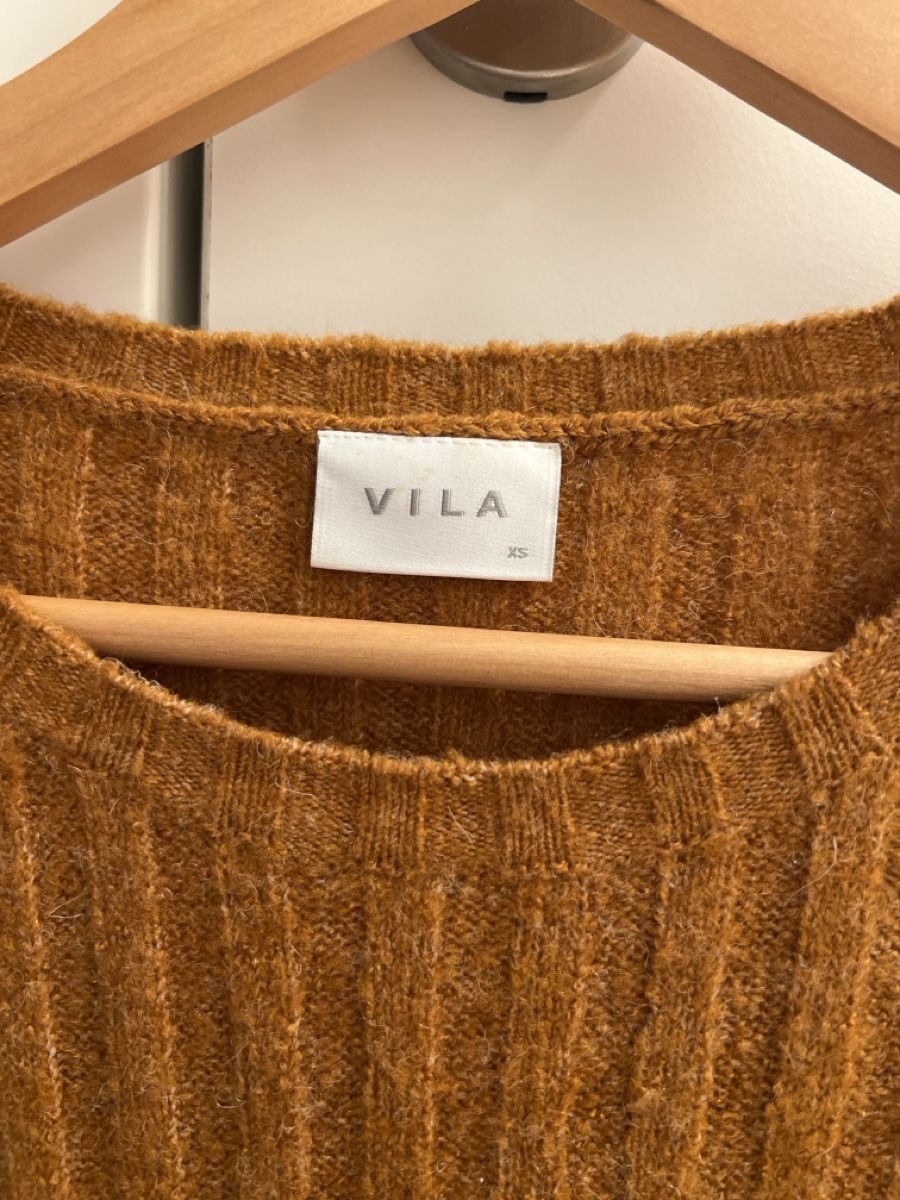Vila Kleider: VILA Geripptes Strickkleid in Rostorange – Neu (gemäss Beschreibung) aus Zug von volpo0036 1