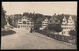 AK Teufen, Strassenpartie im Ort, 1920