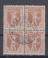 CH n° 102 bloc de 4 oblitéré (150.--)