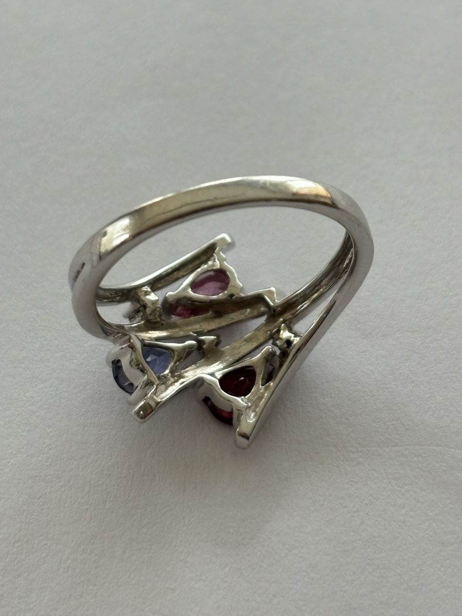 Anelli: Ring Weissgold / Edelsteine 18 Karat – Usato da Langnau am Albis venduto da flusspflege 5
