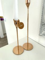 2 elegante Kerzenhalter Rosegold