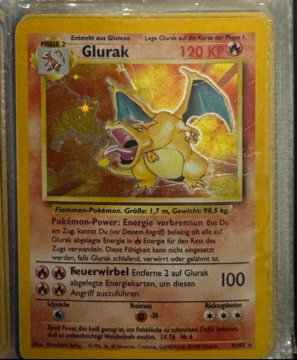 Pokémon Carte collezionabili: Glurak Holo 4/102 Deutsch – Usato da Zofingen venduto da nathizoe