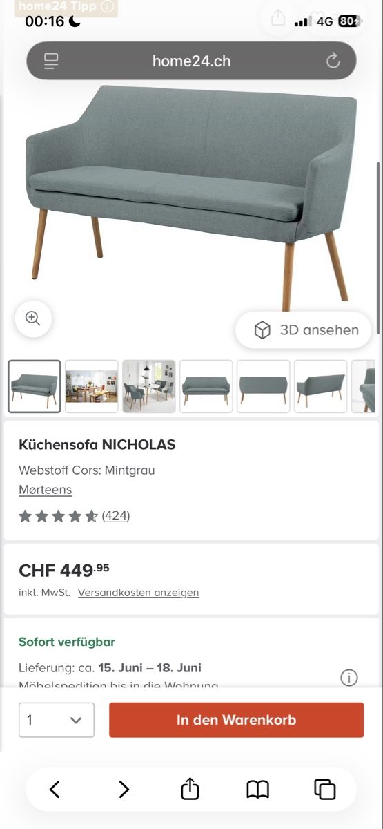 Bänke: Küchensofa NICHOLAS – Neu (gemäss Beschreibung) aus Aarau von maa_yv5c 3