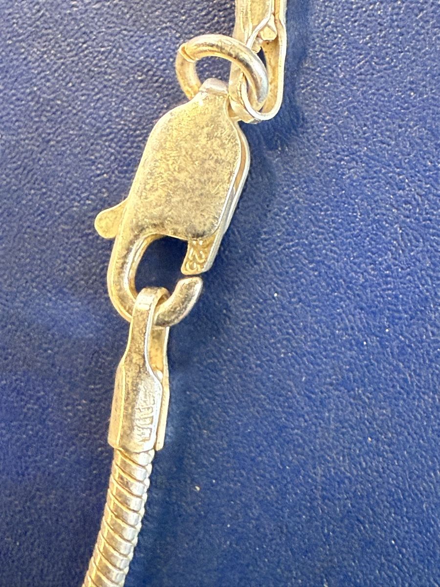 Catenine: Wunderschöne Halskette mit rosa Stein, 925 Silver – Usato da Strengelbach venduto da RaenAntikDesign 3