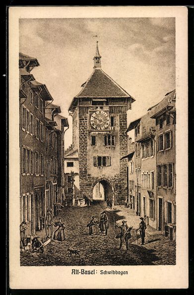 Cartoline postali: AK Basel, Schwibbogen – Usato da Berlin venduto da bartko-reher