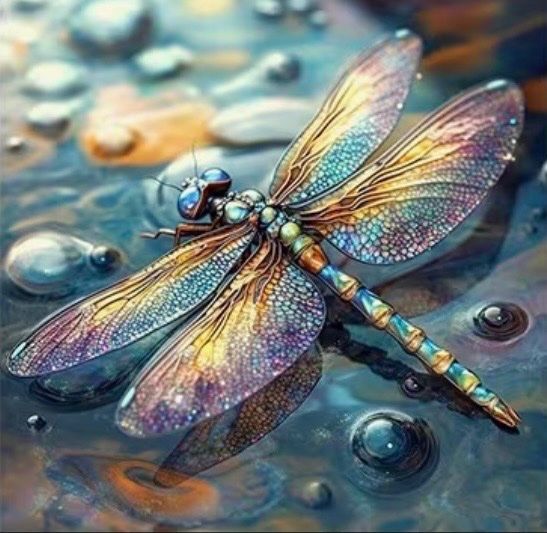 Bastelsets: Diamond Painting : Kristall-Libelle 30x30cm – Neu und originalverpackt aus Teufenthal AG von MeineSchatztruhe