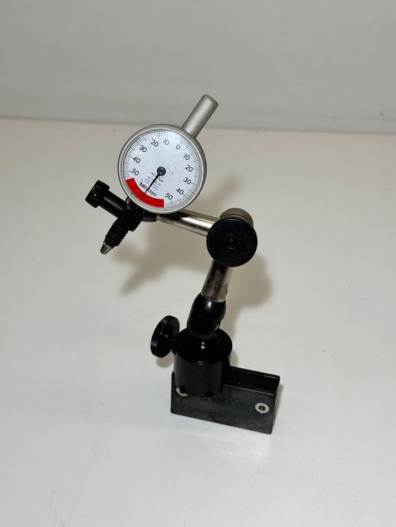 Elprico Magnetischer Messständer – Universal-Magnetfuß, 60 Kg Haltekraft, 368 Mm Höhe, Einstellbare Arme, Für Messuhren & Korrektur