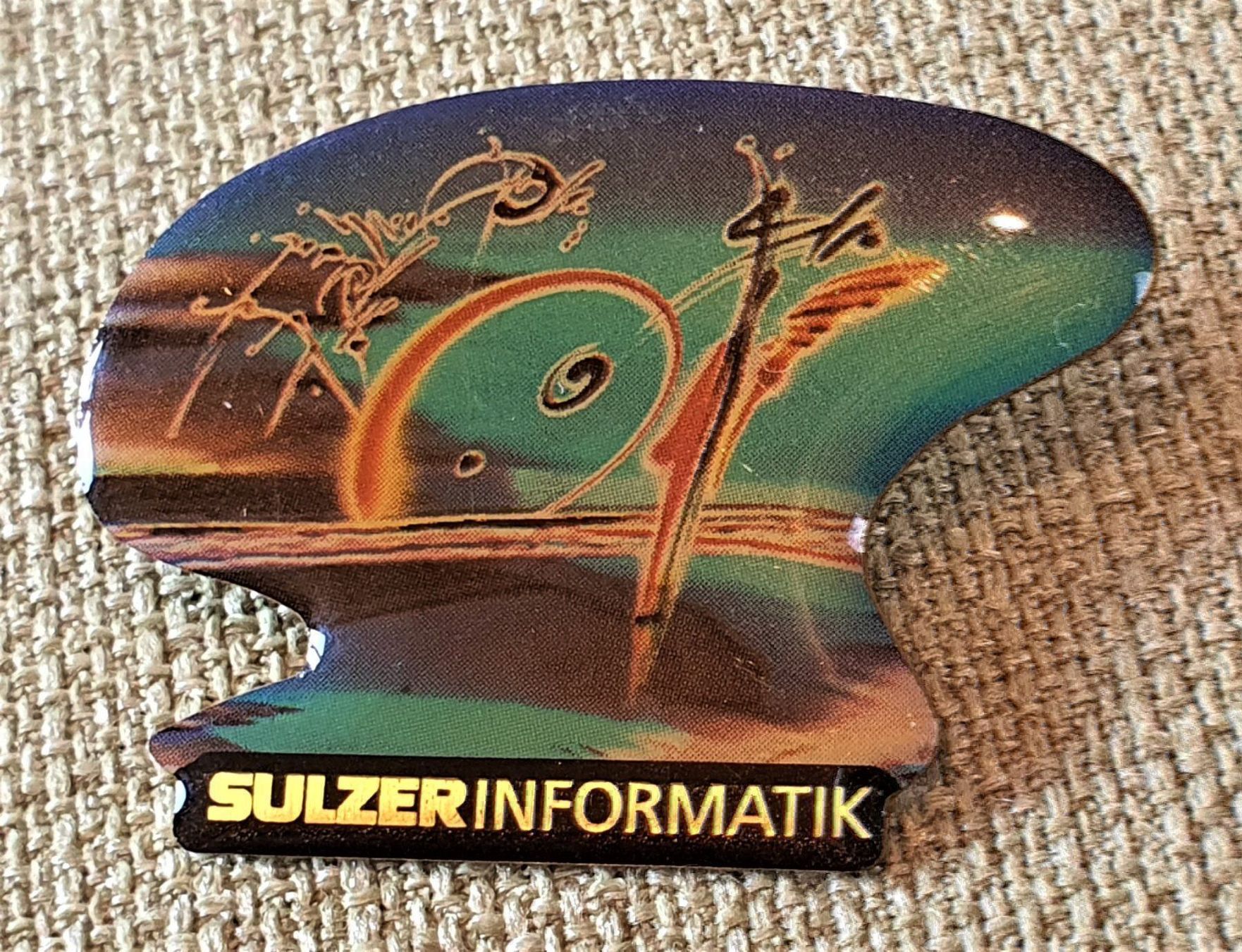 Spille & Fermagli: E177 - Pin SULZER Informatik Kunst Pin – Usato da Reinach BL venduto da Boston-Verkauf