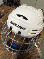 Eishockeyhelm Bauer mit Gitter weiss gebrauchter Zustand