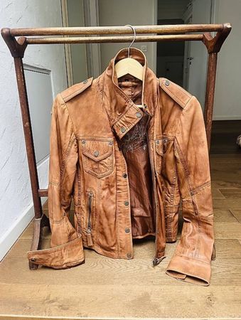 Lederjacke braun - Grösse S