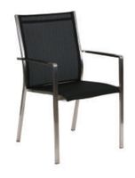 Stapelstuhl/Chaise empilable schwarz, Netzrücken