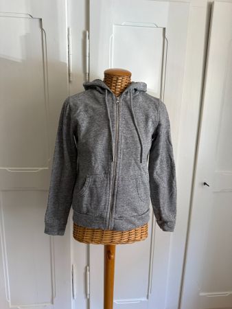 Sweatjacke hellgrau meliert XS