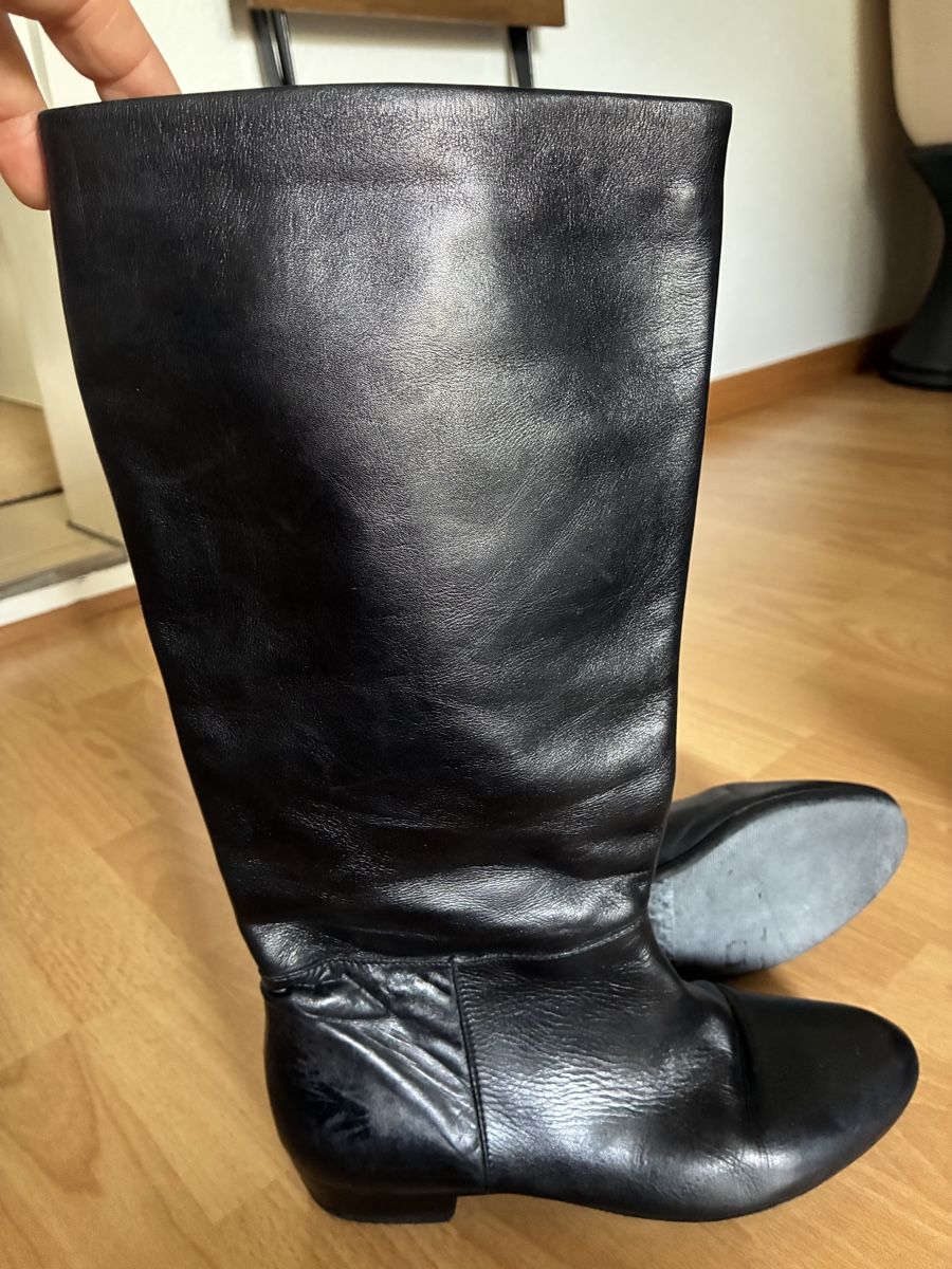 Navyboot Scarpe da donna: Bottes Navyboot en cuir noir, taille 36 – Usato da Biel/Bienne venduto da Lianumi 1