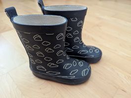 Gummistiefel Kinder dunkelblau Wolkenmuster Grösse 22