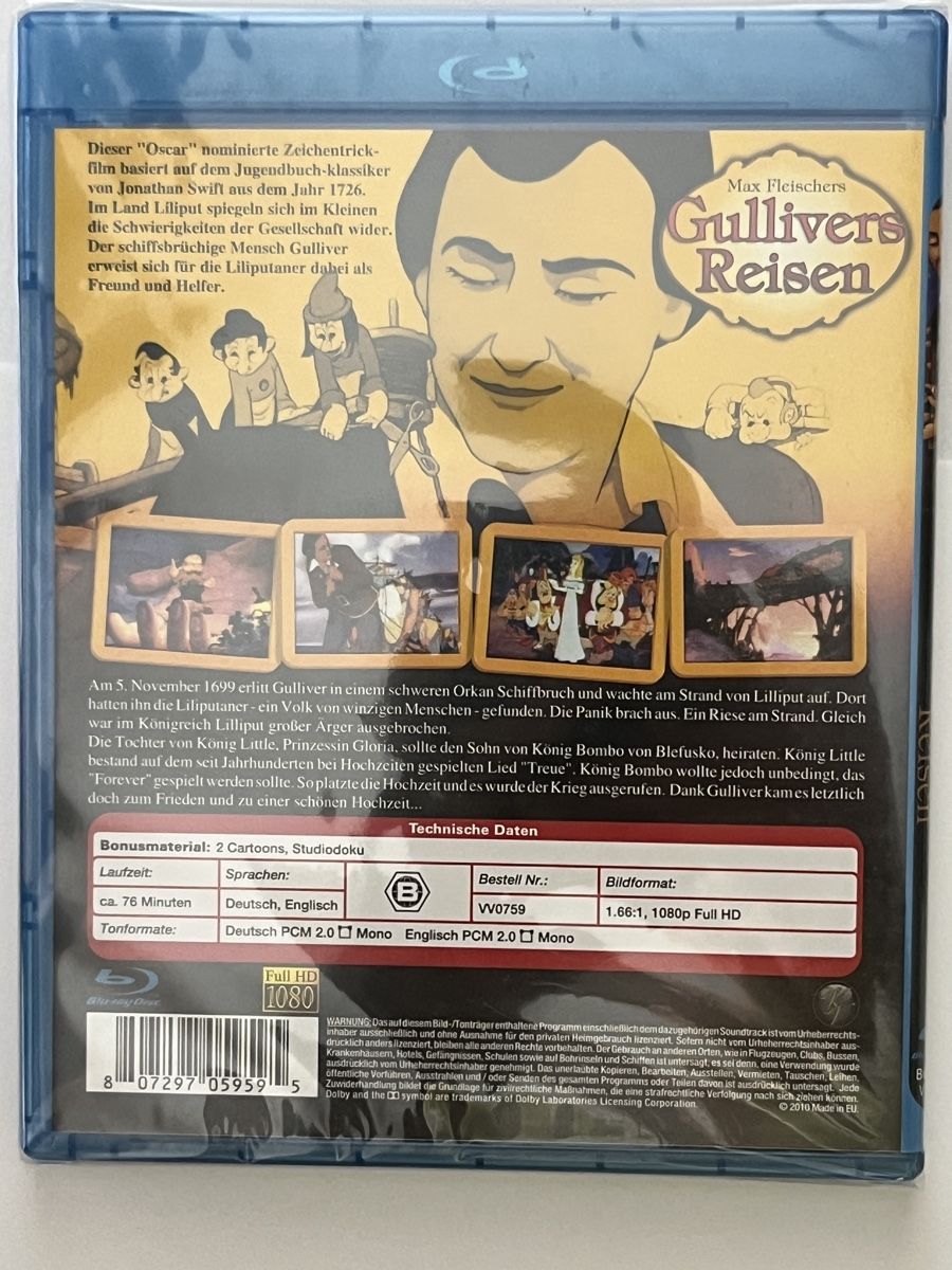 Alle DVDs: Max Fleischer Gullivers Reisen Blu-ray neu – Neu und originalverpackt aus Au ZH von Paninifieber26 1
