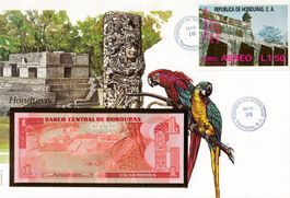 Grosser Banknotenbrief Honduras 1989