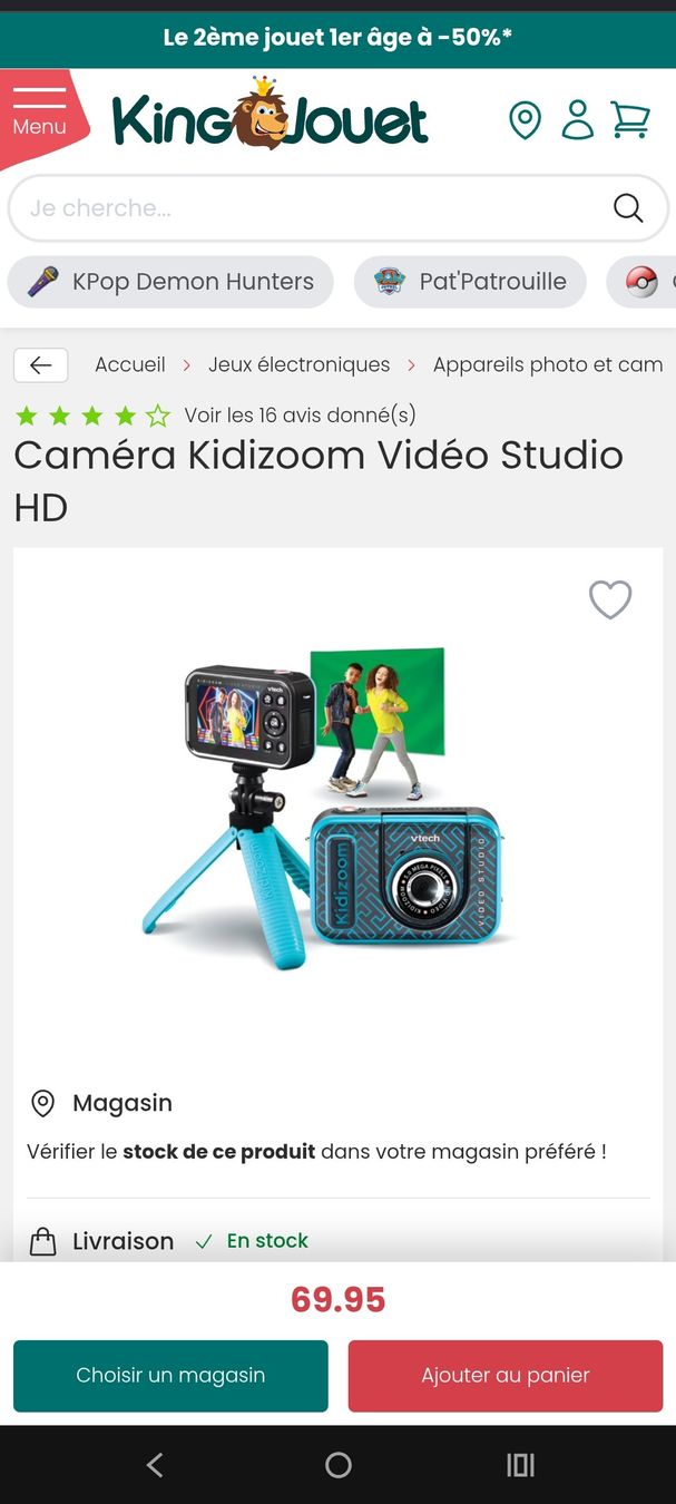 Vtech Appareil photo: Caméra Vtech Kidizoom Vidéo Studio HD occasion – D'occasion à la tour de peilz par alegre02