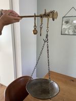 Antike Messing Balkenwaage  