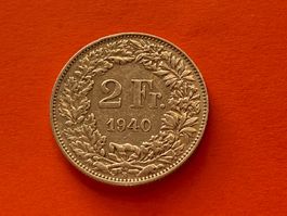 2 Franken 1940 B ( Silber )