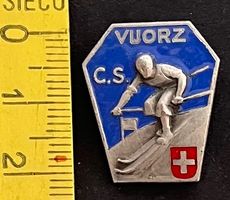 C.S, Vuorz, Ski-Abzeichen original Vintage