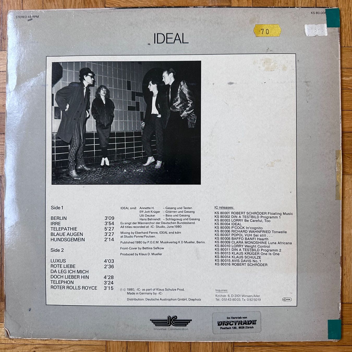 Dischi in vinile: LP - Ideal - Ideal – Usato da Breganzona venduto da Onairda75 1