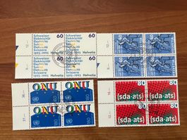 1995  CH Erstag gest.Viererblock mit Tab  (K151)