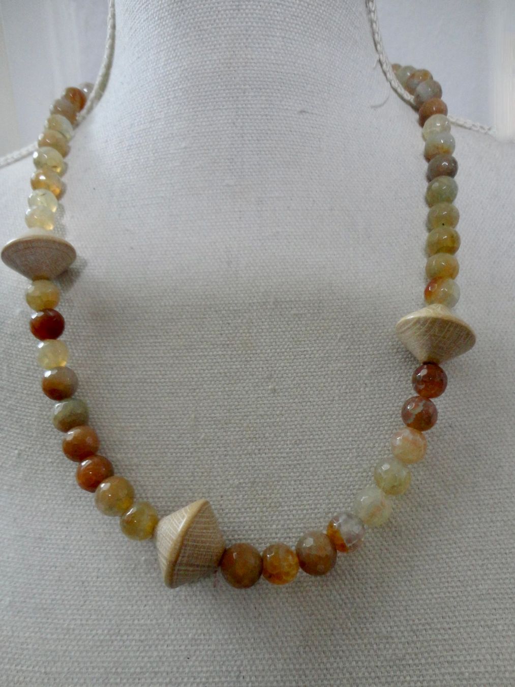 Catenine: Halskette Achat, Holz. – Nuovo (secondo la descrizione) da Biberist venduto da tl-schmuck 1