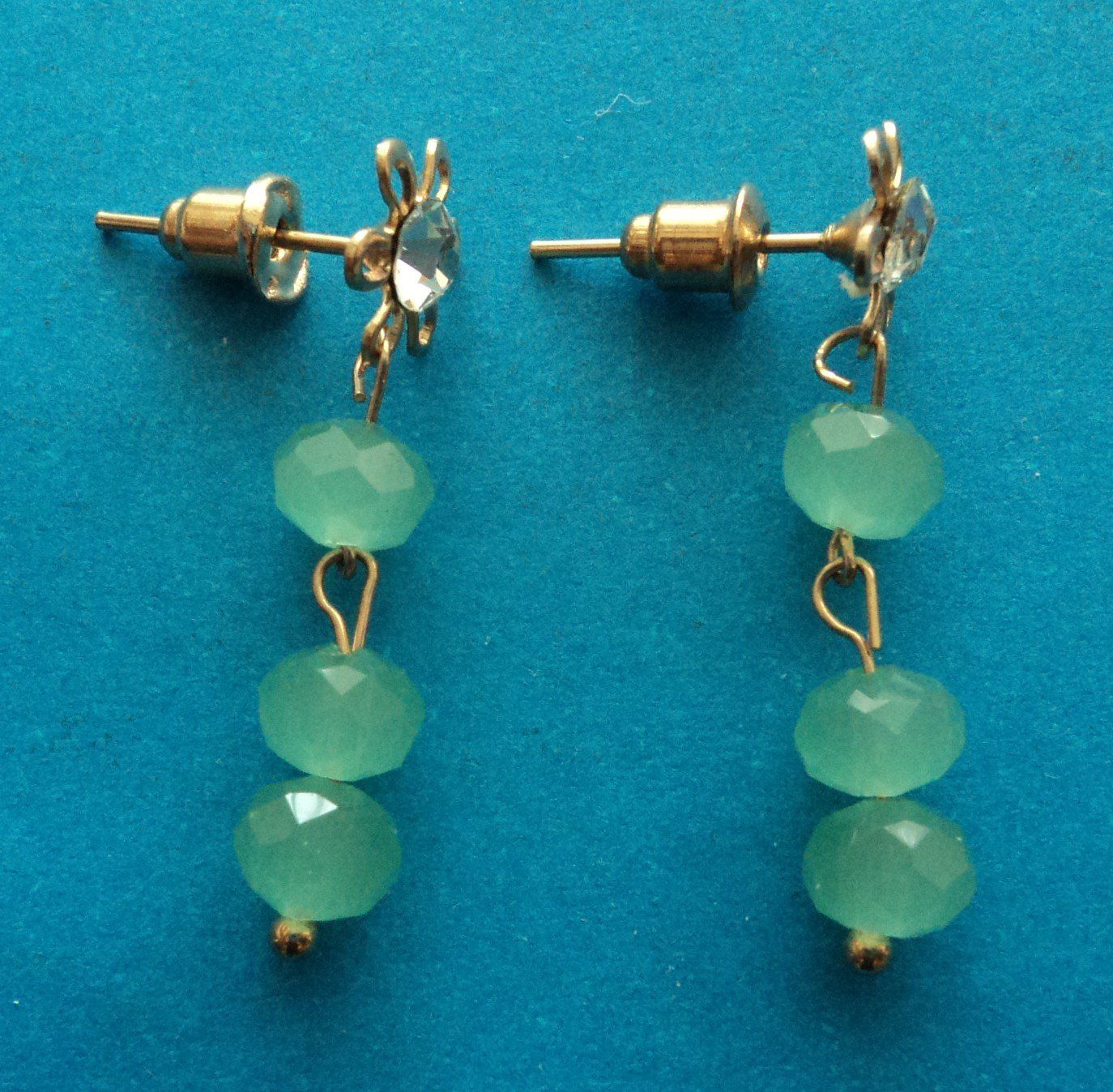 Orecchini pendenti & Orecchini a lobo: Boucles d'oreilles pendantes vertes. – Nuovo (secondo la descrizione) da Basel venduto da maripas17 1