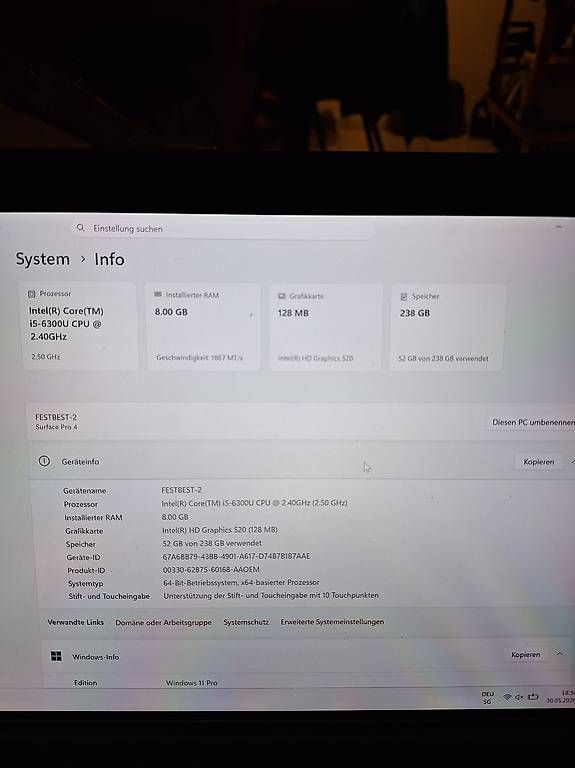 Microsoft Tablet PC: Microsoft Surface Pro 4 – Gebraucht aus Stetten SH von rx4 1