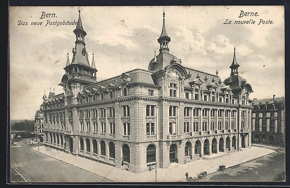 Cartoline postali: AK Bern, Postgebäude, 1905 – Usato da Berlin venduto da bartko-reher