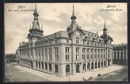 AK Bern, Postgebäude, 1905