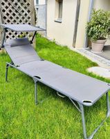 Gartenliege Sonnenliege Liegestuhl mit Sonnendach faltbar