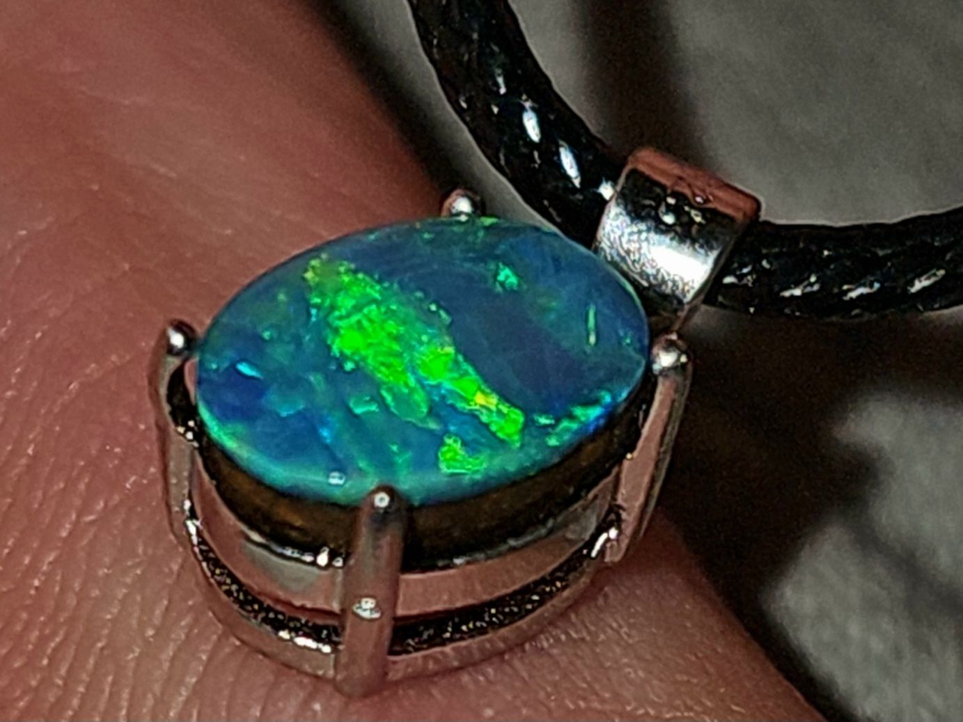 Pietre preziose: Australischer Opal Silber Anhänger – Nuovo e nell'imballaggio originale da Uerkheim venduto da Winwinner 2