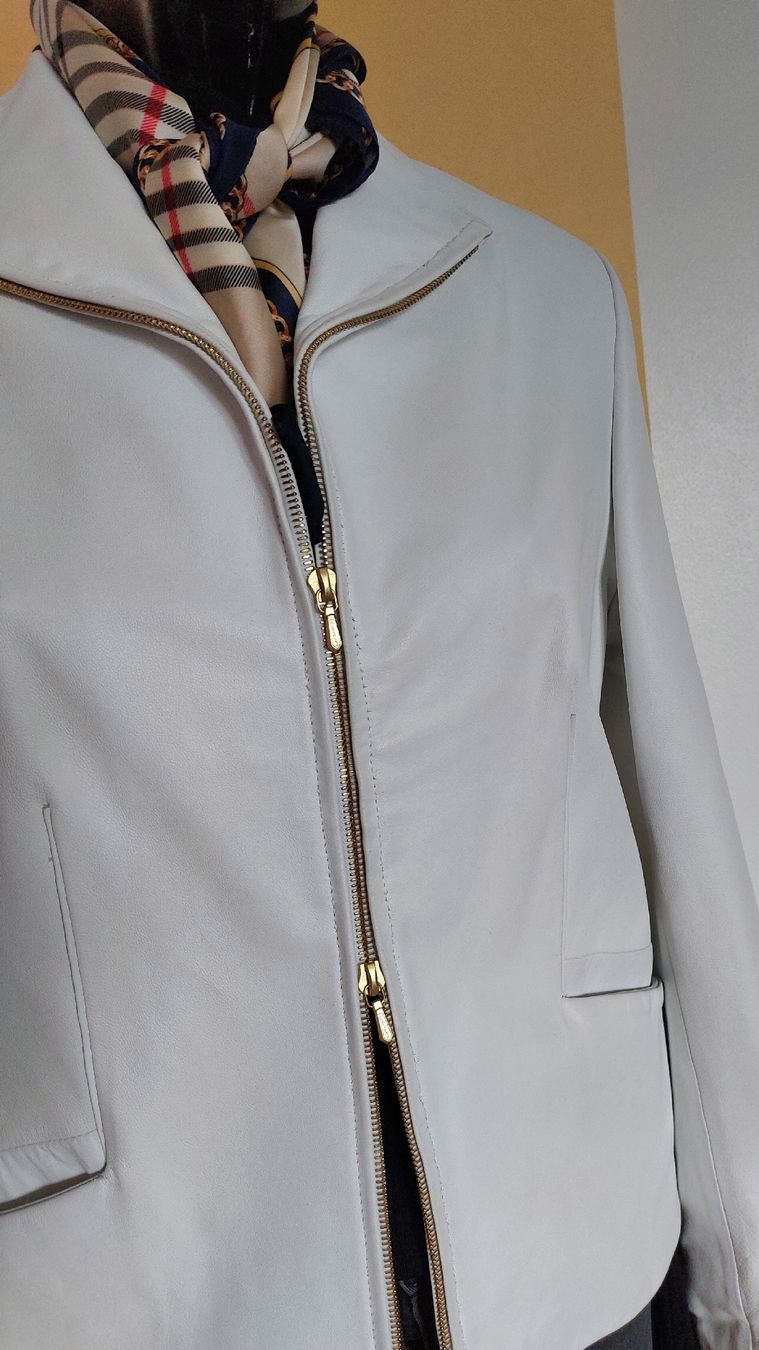 Giacche: Echt Leder Jacke weiss Gr.38 (It.44) – Nuovo (secondo la descrizione) da Balsthal venduto da More4you 1