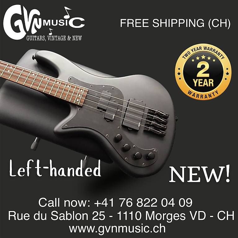 Strumenti musicali: Electrical bass Left Handed Schecter Stiletto Stealth – Usato da Morges venduto da GvnMusic