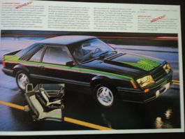 Prospekt Ford USA 1980 mit Mustang Cobra Thunderbird usw.