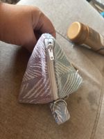 Kosmetiktasche Stoff klein mit Reissverschluss neuwertig