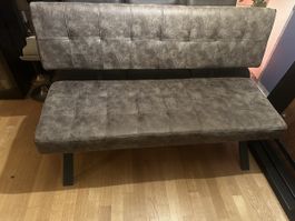 Esszimmerbank mit Rückenlehne – 140 cm – Graubraun