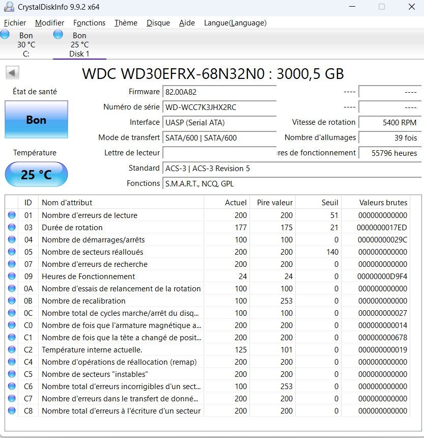 Western Digital Harddisks: HDD WD RED WD30EFRX 3.0 TB – Gebraucht aus Pompaples von Djplaya 1