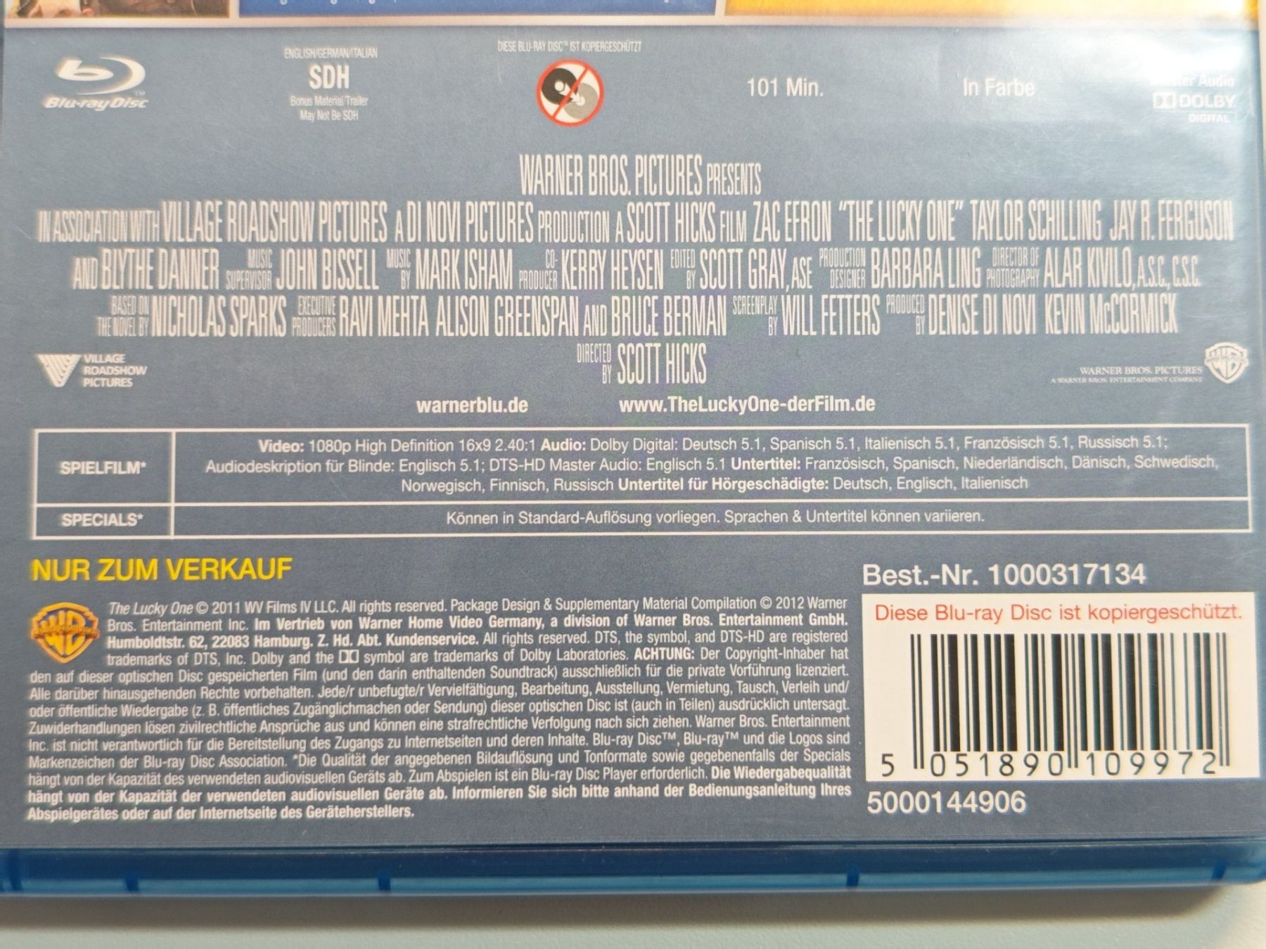 Tutti i DVDs: The Lucky One – Usato da Liestal venduto da Kratzilla 3