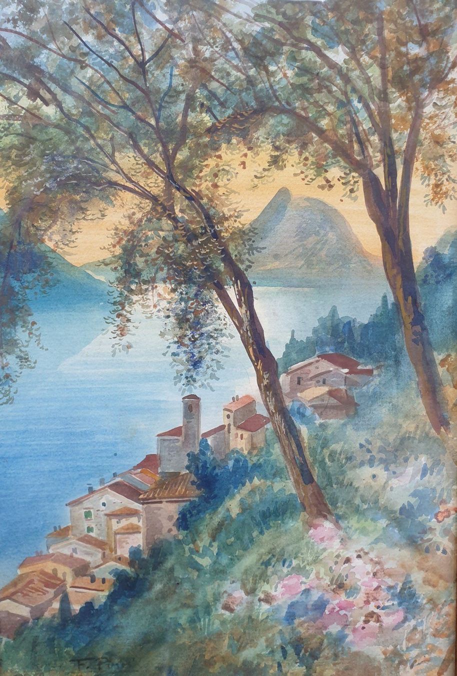 Dipinti: altes Aquarell / Gandria – Usato da Zürich venduto da B-Rock 2