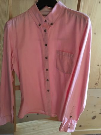 Damenhemd Gr. 40 Rosa / rot Langarm Bluse To