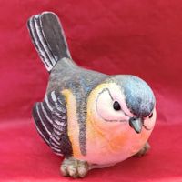 Süsser Vogel, Deko Figur aus Kunstharz