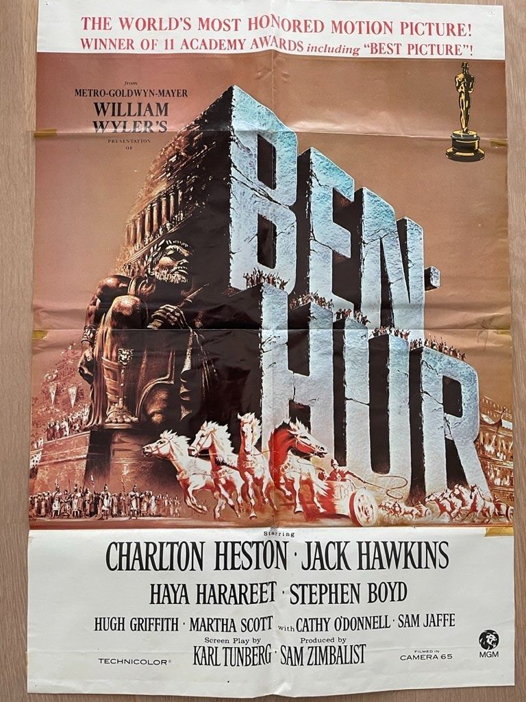 Posters & Illustrations: Original Filmplakat Ben Hur – D'occasion à Würenlos par SWISSOLDTIMERS