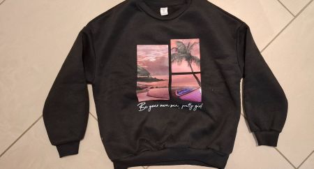 Cooler SHEIN Pullover, Gr. 128, Motiv: "Pretty Girl"