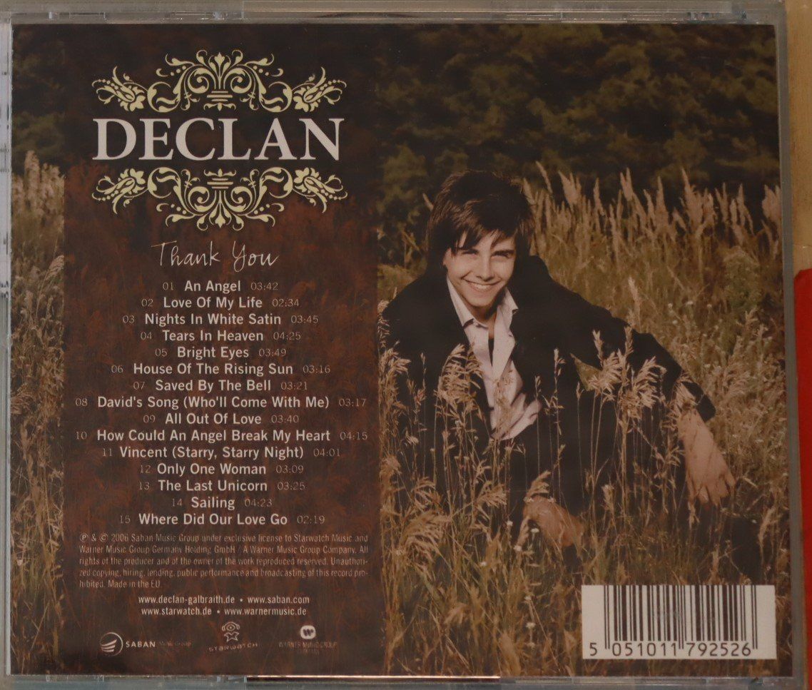 CD: Declan – Thank You – Usato da Luzern venduto da CONTENTI 2