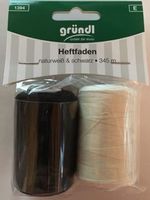 2stück  Heftgarn schwarz weiss 345m gründl garn zwirn